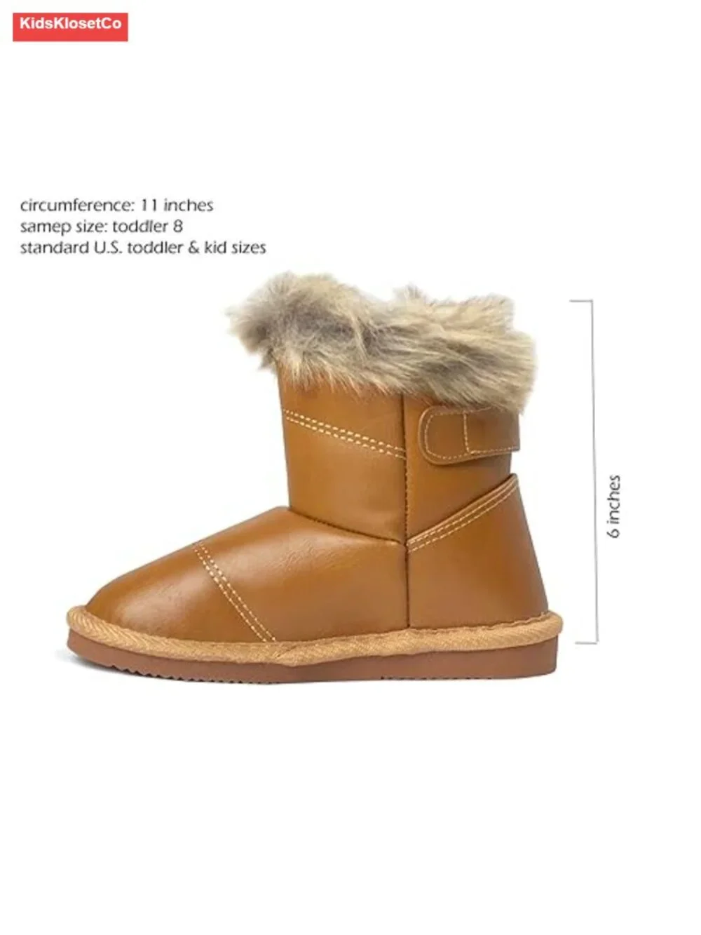 Toddler Girls Faux Suede Winter Snow Boots with Faux Fur Lining